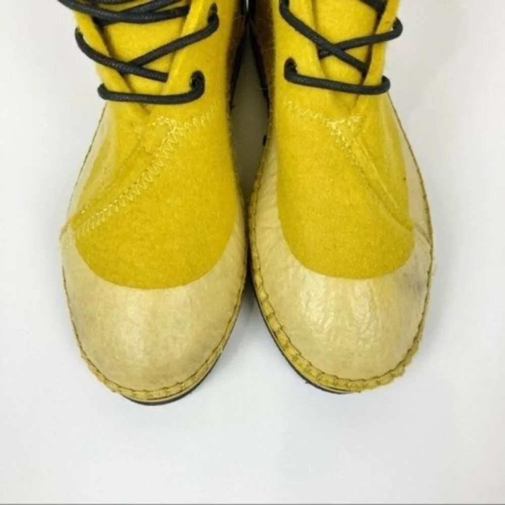 Joy & Mario Yellow Ankle Boots Sz 38 - Picture 3 of 10